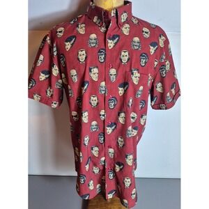 RSVLTS Universal Monsters Mens Kunuflex Shirt L Multicolored Horror Red
